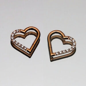 Anneau coeur et strass
