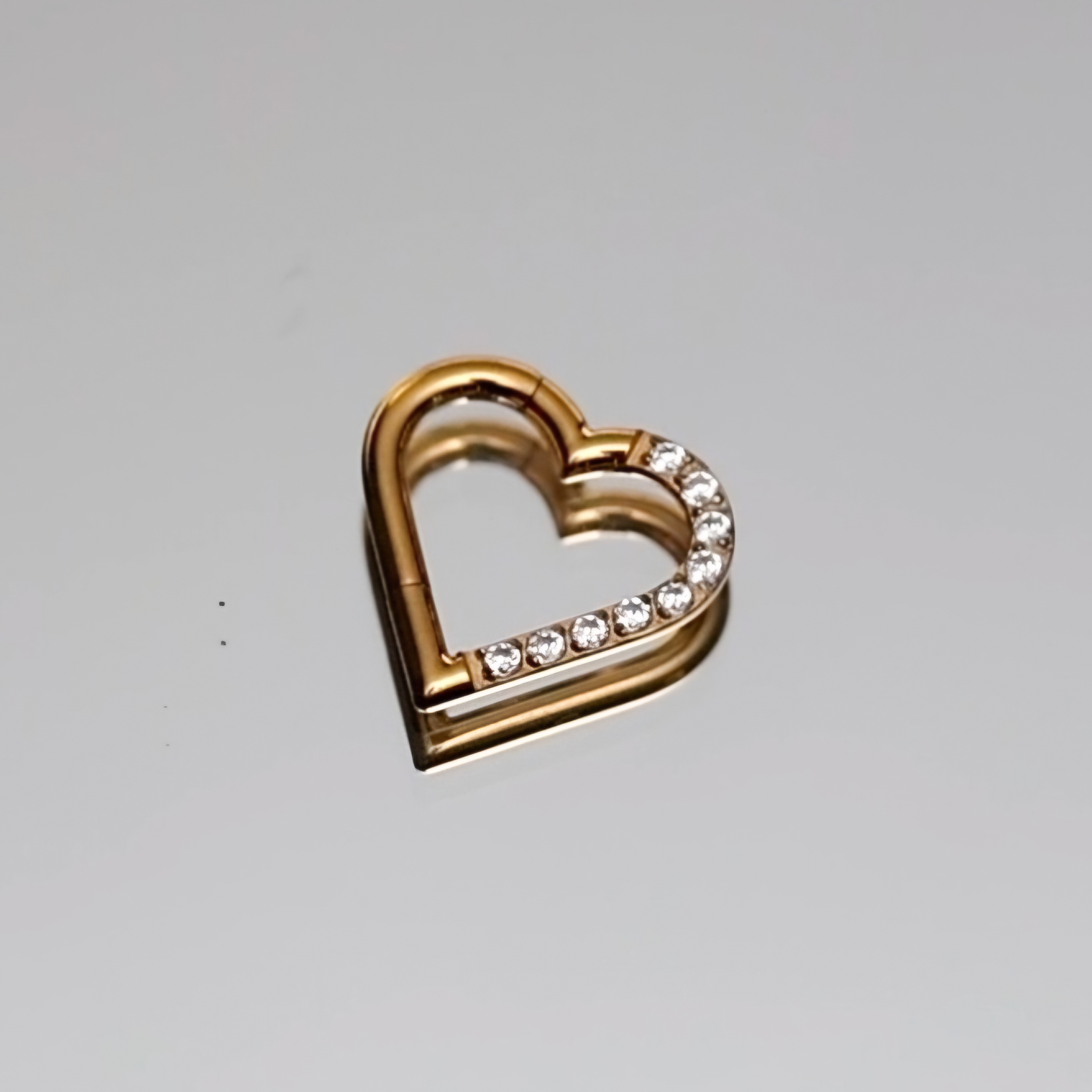 Anneau coeur et strass – Image 2