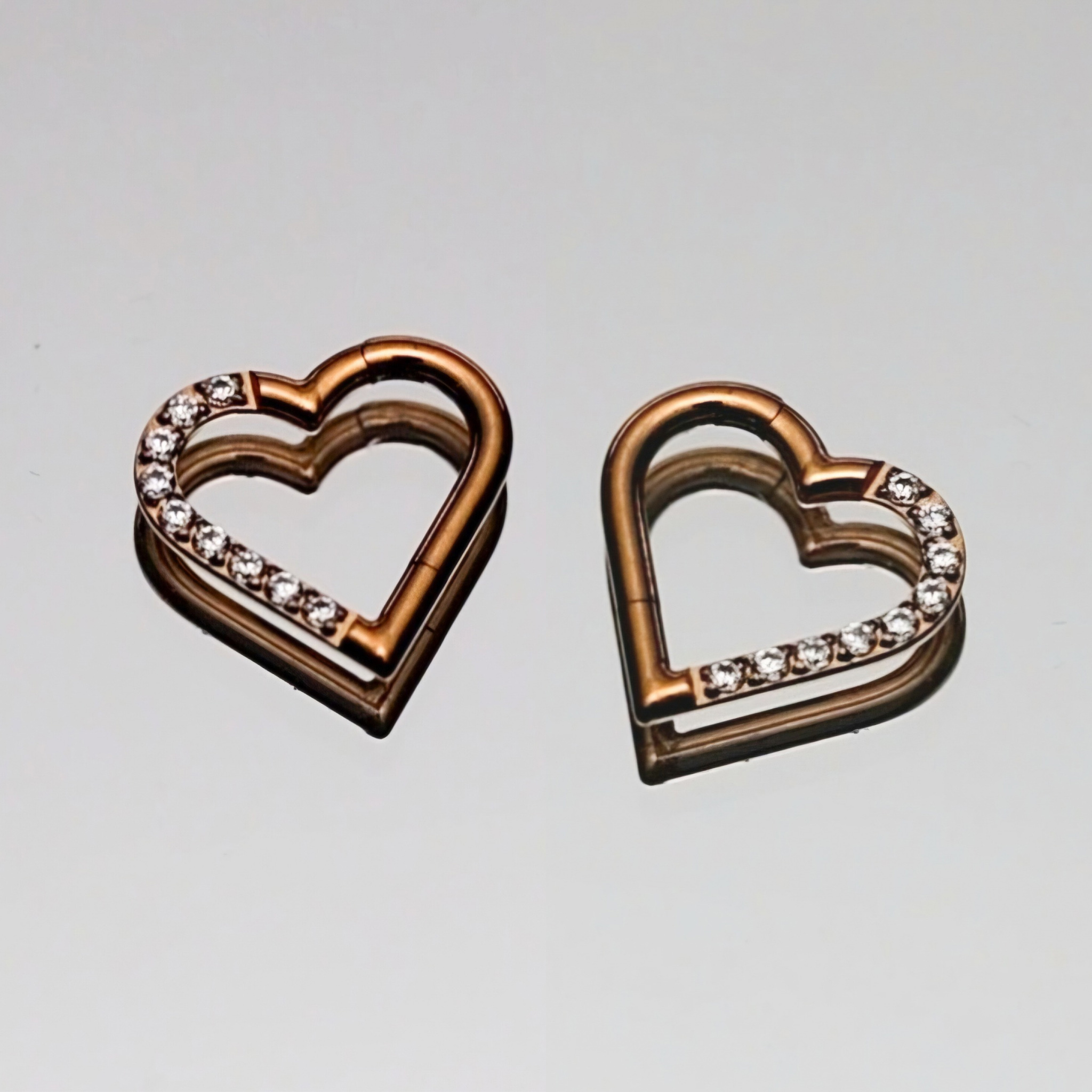 Anneau coeur et strass