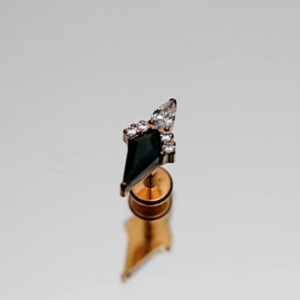 Piercing agathe verte