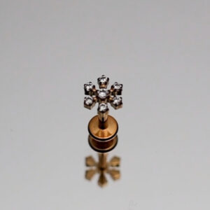 Piercing flocon et strass
