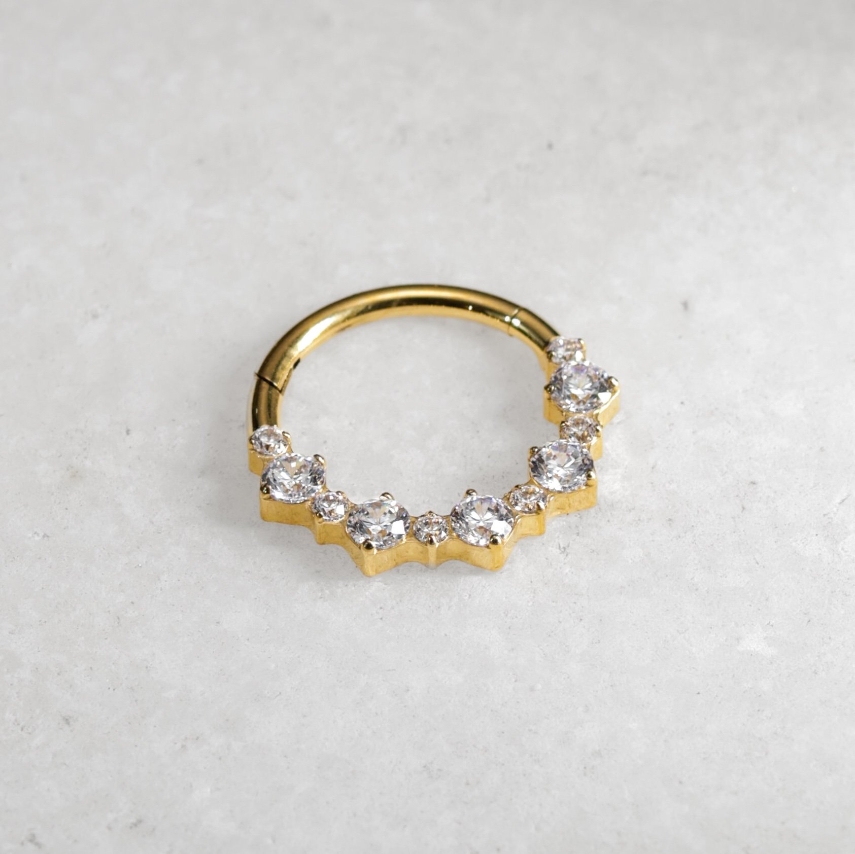 Anneau titane multi zircons – Image 2