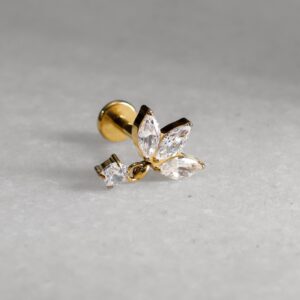 Labret trois griffes et pendentif