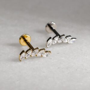 Labret cinq griffe en cascade