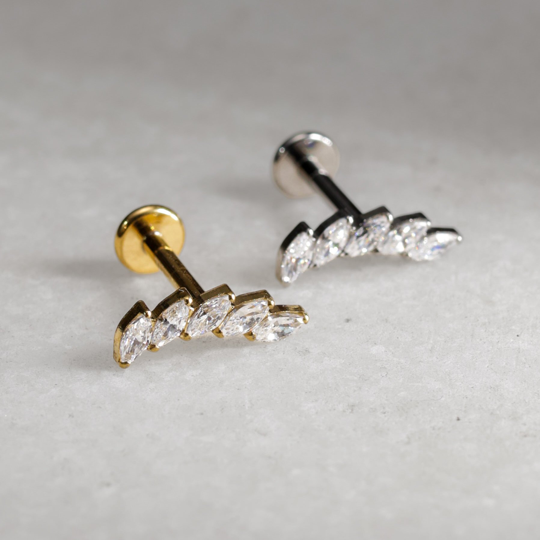 Labret cinq griffe en cascade